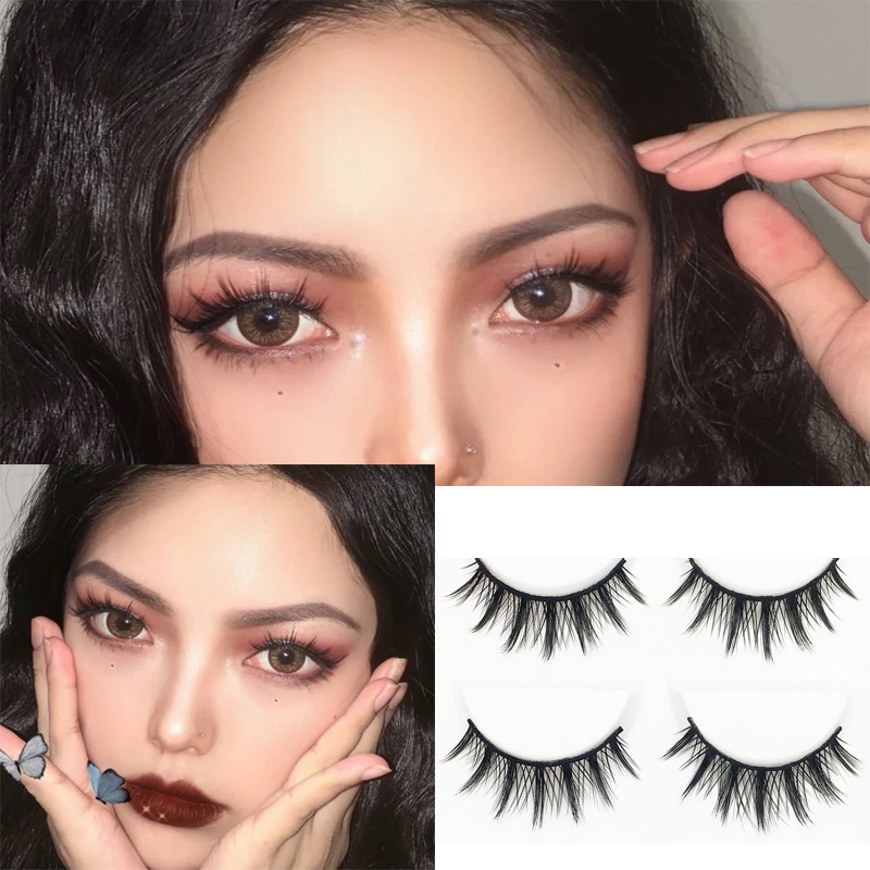 5 pairs of clothes COS European and American makeup natural false eyelash sharp tail thick simulation cross subsection fairy Mao performance eyelash woman