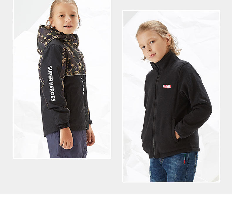 Áo khoác ba lỗ trùm đầu cho bé trai của Camkid 垦 winter mùa đông 2018 váy trẻ em