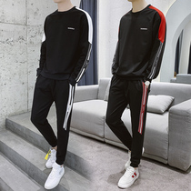 Mens sports suit spring and autumn mens set with handsome mature Korean version of the trend 2020 new sweater spring