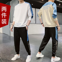 Mens 2021 new fashion brand suit casual mens sweater mens spring set of clothes sports collocation handsome trend
