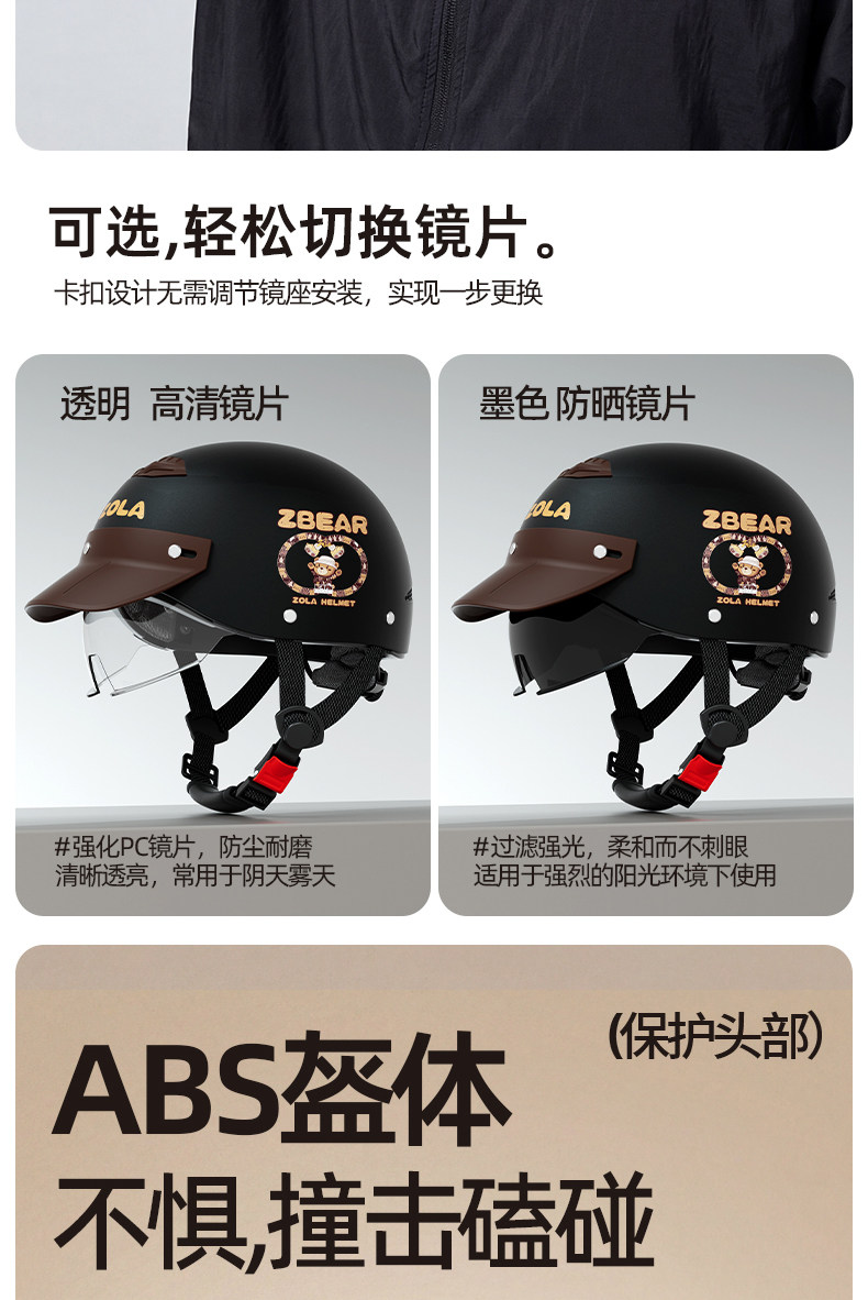 National Standard 3C Certified Electric Motorcycle Helmet, Summer Sun Protection Half Helmet, Suitable for All Seasons, Anti-Fall, Lightweight and Safe Helmet