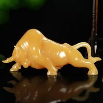 Натуральный рис жёлтый бычий свинцовый Zodiac Jade Bull Yellow Bull Twist to Dry Kun Wall Street Bull Ciee Piec