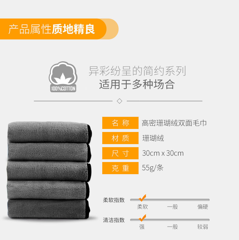 Khăn rửa xe đặc biệt làm sạch vải vải thấm nước dày không lint san hô flannel rag công cụ cung cấp bộ - Sản phẩm làm sạch xe chổi rửa xe ô tô