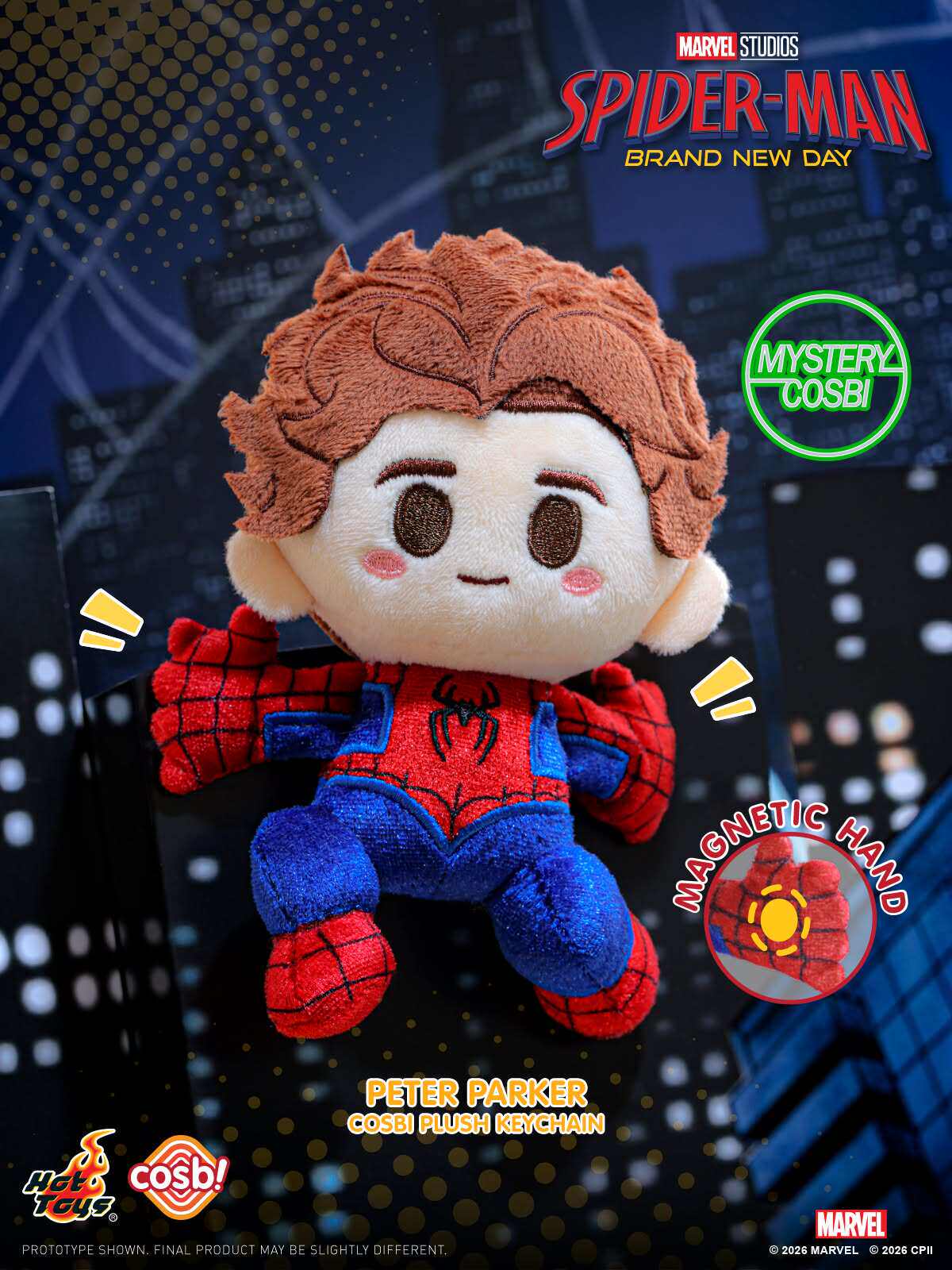 Hot Toys スパイダーマン Cosbi ぬいぐるみキーチェーン5個セット Hot Toys Cosbi Spider-Man Brand New Day Plush Keychain Doll