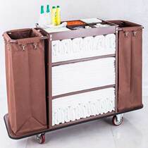 Hotel bilateral guest room mobile work car cloth grass storage car push tool car hotel cleaning service car cart