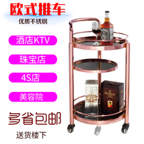 Dining car wine truck restaurant hotel hand push dining car activity trolley tea truck KTV snack snack commercial
