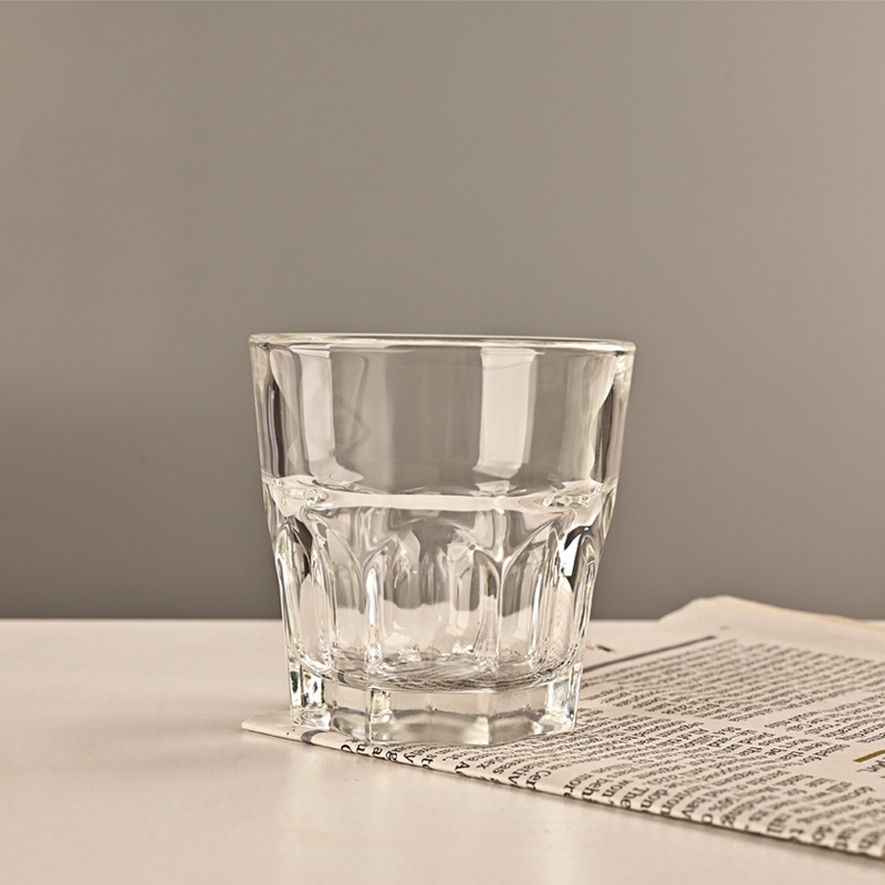 Lemeiya Bow and Arrow Arc Tempered Glass Cup, Heat-Resistant Tea Cup, Milk Cup, Juice Cup, Microwaveable Beer Cup