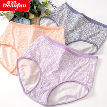 Butterfly Anven Panties Ladies Briefs Medium-high Waist Printed Cotton Soft Flat Corner Sexy breathable Jane about large size Pants Head