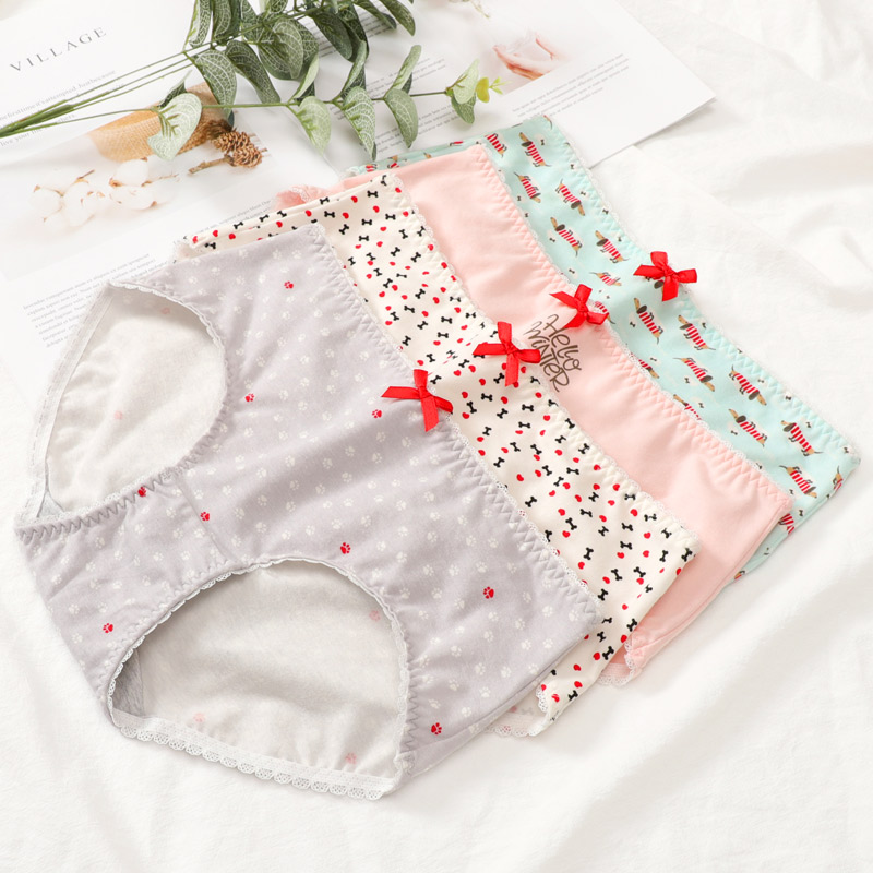 Bướm Anfen womens đồ lót womens đồ lót trong eo góc phẳng bông đơn giản túi thoải mái hip mềm 4 hộp quà tặng quần đầu.