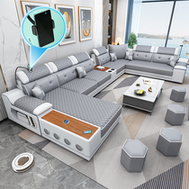 Sofa living room modern simple light luxury technology cloth sofa combination large and small apartment furniture complete set cat scratch leather sofa