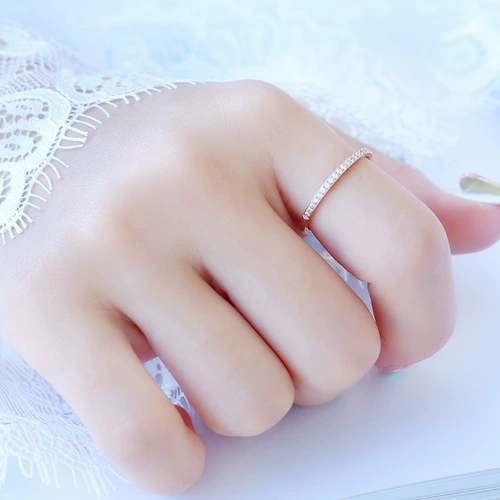 Модное кольцо, золотые аксессуары для влюбленных, японские и корейские, на указательный палец, 18 карат, розовое золото
