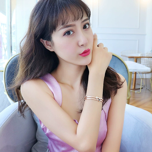 Ретро золотой милый универсальный модный золотой браслет, популярно в интернете, японские и корейские, в корейском стиле, 18 карат, розовое золото