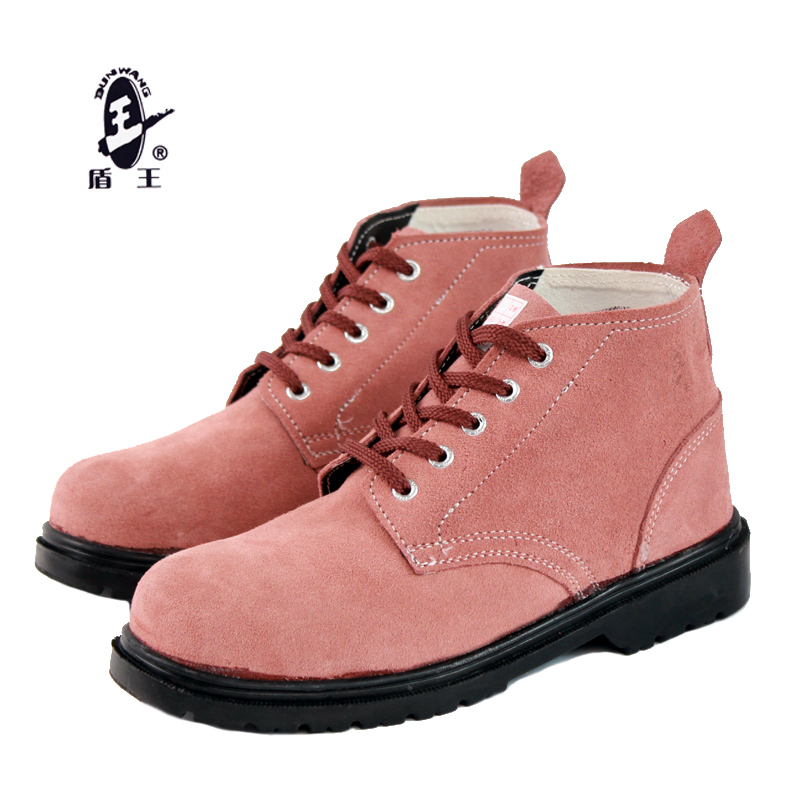 Shield King 9788-7 Steel Head Shoes Anti-Smashing Shoes Oil Resistant Working Shoes Turd Leather Shoes Men And Women Shoes High Temperature Resistant Labor Shoes