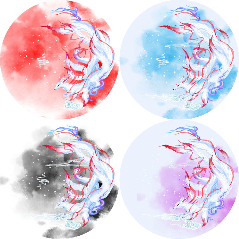 Jiuwei Fox Retro Costume Dance Silk Cloth Performance Hanfu Oil Paper Umbrella Silk Cloth Umbrella Ancient Wind Decoration Classical Ceiling Umbrella-Taobao