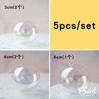 Серебряный красочный прозрачный мяч 5 комплектов