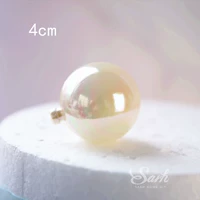 Коричневый цвет белый шар -4 см