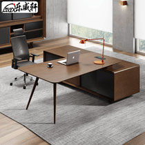 Dabantai boss table modern simple desk solid wood leather office furniture manager desk boss table president Taipan