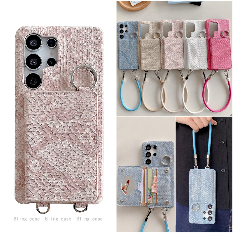 Mirror Coin Card Holder Integrated Case Suitable for Samsung S25 Ultra Phone Case S24 Card Holder S22+ Case S23 Snake Pattern S20 Fe Wrist Short Lanyard Note20 Leather S21+ Protective Case S10 Mirror Coin Card Holder Integrated Case Suitable for Samsung S25 Ultra Phone Case S24 Card Holder S22+ Case S23 Snake Pattern S20 Fe Wrist Short Lanyard Note20 Leather S21+ Protective Case S10