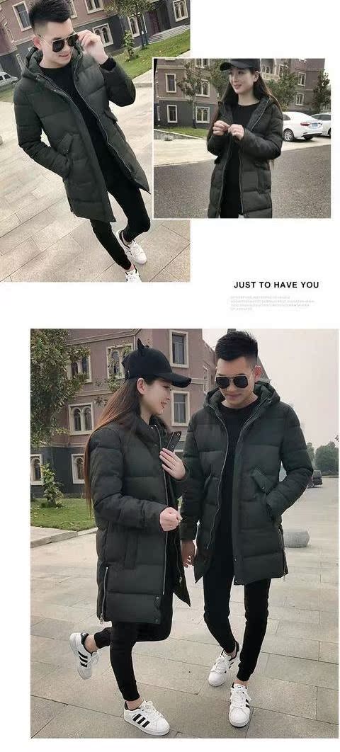 Cặp đôi cotton mùa đông 2018 mới dài rộng rời cotton phù hợp với phiên bản Hàn Quốc của áo khoác trùm đầu nam dày cỡ lớn áo phao nữ
