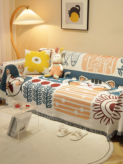 沙发巾盖布全包全盖防滑万能沙发垫套罩盖毯2025新款夏季四季通用