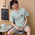 Bộ đồ ngủ Mens Summer bông Shorts Home Mang Thin Summer Casual Kích Loose có thể mặc một bộ đồ. 