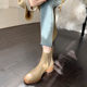 French short boots for women 2025 new autumn and winter thick heel ankle boots Martin boots thin naked boots thick sole Chelsea boots