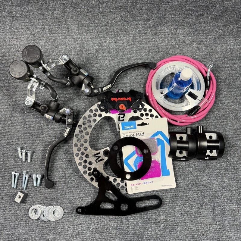 No. 9 Series Small Q Direct-Fit Domestic Cnc Crab Drum Brake to Disc Brake Conversion Kit for Dual-Piston Calipers Direct Push Set No. 9 Series Small Q Direct-Fit Domestic Cnc Crab Drum Brake to Disc Brake Conversion Kit for Dual-Piston Calipers Direct Push Set