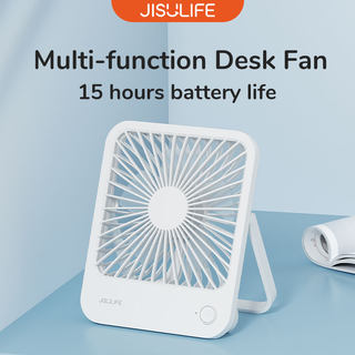 JISULIFE Portable Small Desk Fan Ultra Quiet Table Fan USB