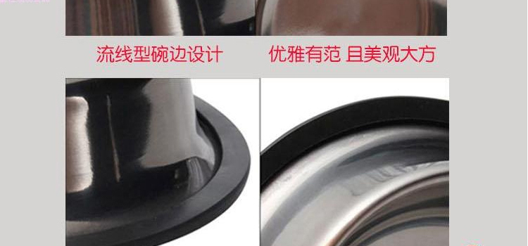 Bát con chó bằng thép không gỉ bát mèo Golden Retriever chậu chó 喵 用品 cung cấp nhỏ vừa và lớn chó và thức ăn cho mèo bát vật nuôi - Cat / Dog hàng ngày Neccessities 	bát ăn đôi cho chó	