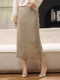 French-Style Sequin Long Skirt for Women, 2024 Summer New Fashion High-Waisted Slimming Elegant Slit Bodycon Skirt