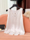 V-Neck Acetate Camisole Tank Top for Women, 2024 Summer New Style, Beaded Inner Wear, Sleeveless, Can Be Worn Outside, Thin Top