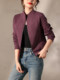Short Stand-Up Collar Sweatshirt Jacket for Petite Women, 2024 Autumn New European Fashion Casual Slim-Fit Zip-Up Top