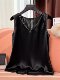 V Neck Sleeveless Camisole Bottoming Vest for Women 2024 Summer New Gold Velvet Splicing Lace Inner Top