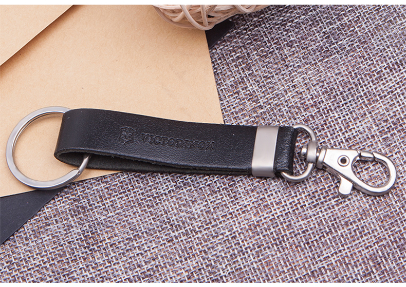 Victorinox Thụy Sĩ Army Knife Phụ Kiện Da Pendant Belt Keychain Keyring 4.1853 Truy Cập Chính Hãng