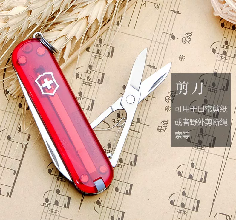Victorinox Swiss Army Knife 58MM Red mờ mẫu 0,6223.T Dao đa gấp Mini Fruit Fruit dao xep