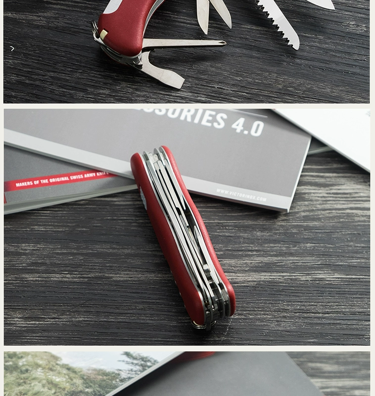 Victorinox Swiss Army Knife Công cụ đa chức năng Folding Knife Survival Tool 0.9023 Chà tiền chất 111MM Đỏ mua bộ dao làm bếp