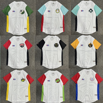 Vintage foreign trade European and American BF hip-hop summer printed new products a variety of mens and womens short-sleeved cardigan baseball uniforms