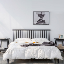 Manchuria Nordic solid wood bed light luxury Windsor bed modern and simple Japanese double bed 1 5 meters 1 8 meters