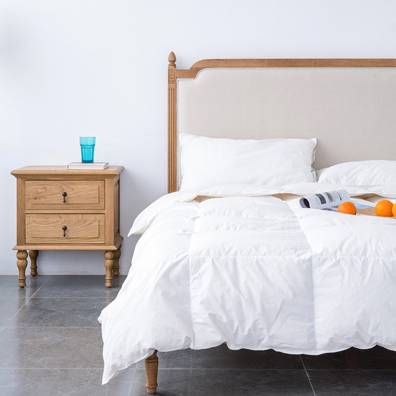 European style French American country style Oak solid wood soft bag bed Bedroom 1 8m1 5m double linen art bed