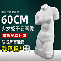 Girl torso plaster statue Sculpture Decorative ornaments Sketch plaster avatar photography model Art teaching aids
