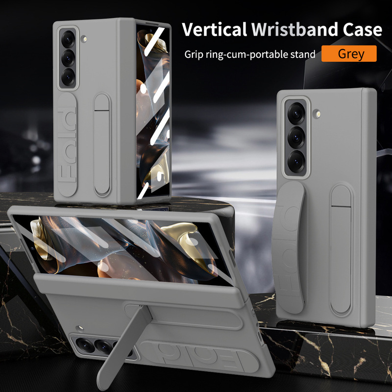 Samsung Galaxy Z Fold6 Fold7 Phone Case W25 Wristband Stand Fold5 Protective Case Hinge Full Coverage Film Integrated W24 Anti-Drop Protective Case (Optional Stylus Slot with Pen Included)
