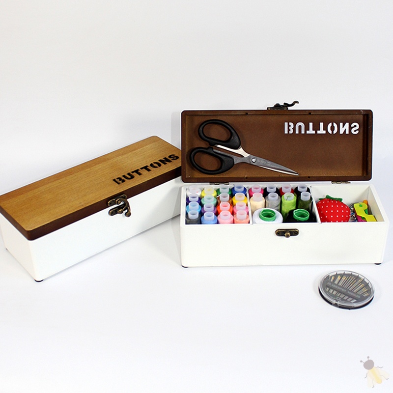 Sewing box set dormitory student storage box Korea imported high-grade cross stitch tools vintage style home embroidery