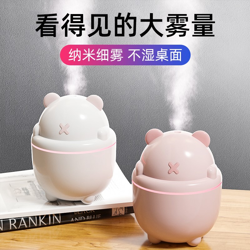USB Mini Desktop Humidifier Small Office Dormitory Quiet Large Fog Volume 2022 New Cute Charging