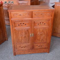 Redwood shoe cabinet hedgehog red sandalwood shoe cabinet modern Chinese style two door three door shoe cabinet living room solid wood entrance shoe cabinet