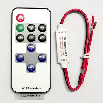 Wireless RF monochrome dimmer flash suction gradual layer remote control 12v24v light with led light source controller