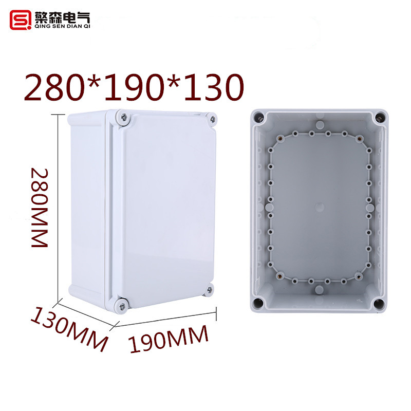 Monitoring power box plastic shell transparent cover junction box sealing case indoor and outdoor waterproof case 280 * 190 * 130