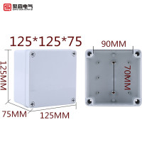 Monitoring power box plastic shell transparent cover junction box sealing case indoor and outdoor waterproof case 125 * 125 * 75