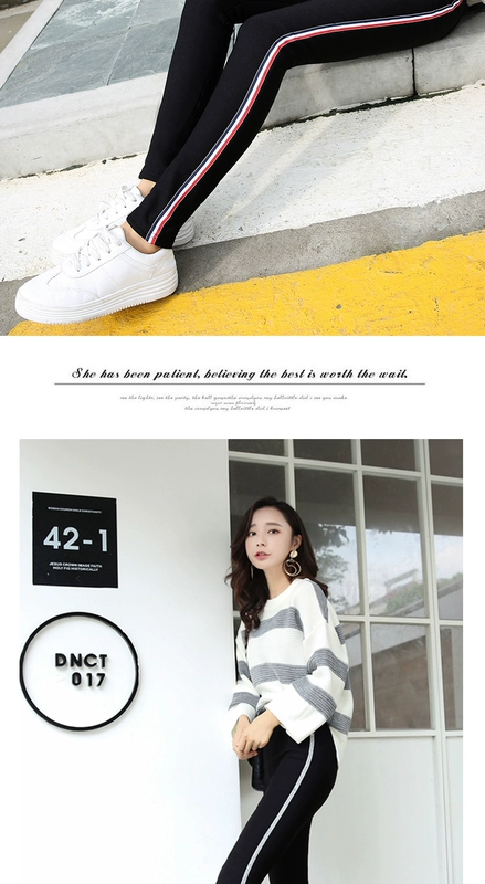 Quần legging nhung nữ mặc mùa thu đông 2018 mới chân dày quần nữ bút chì quần eo cao ấm áp