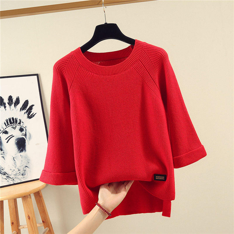 phụ nữ áo len Loose mặc 2020 đầu mùa xuân quần áo của phụ nữ mới bảy tay macaron knitsweater bộ áo mùa thu