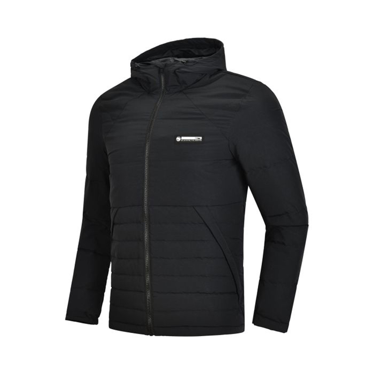 Li Ning down jacket nam áo khoác 2018 mùa đông bóng rổ mới ấm áp trùm đầu mùa đông màu xám vịt xuống trang phục thể thao áo phao lông vũ nữ dáng dài